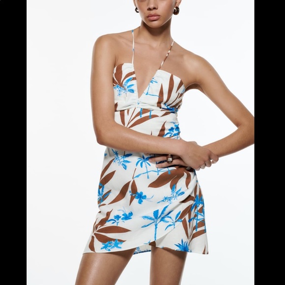 NWT Zara Printed Mini Dress - Picture 5 of 11